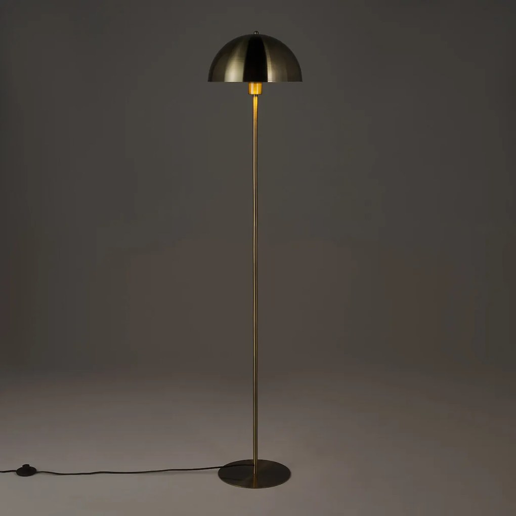 Paddestoel staanlamp, messing, Capi