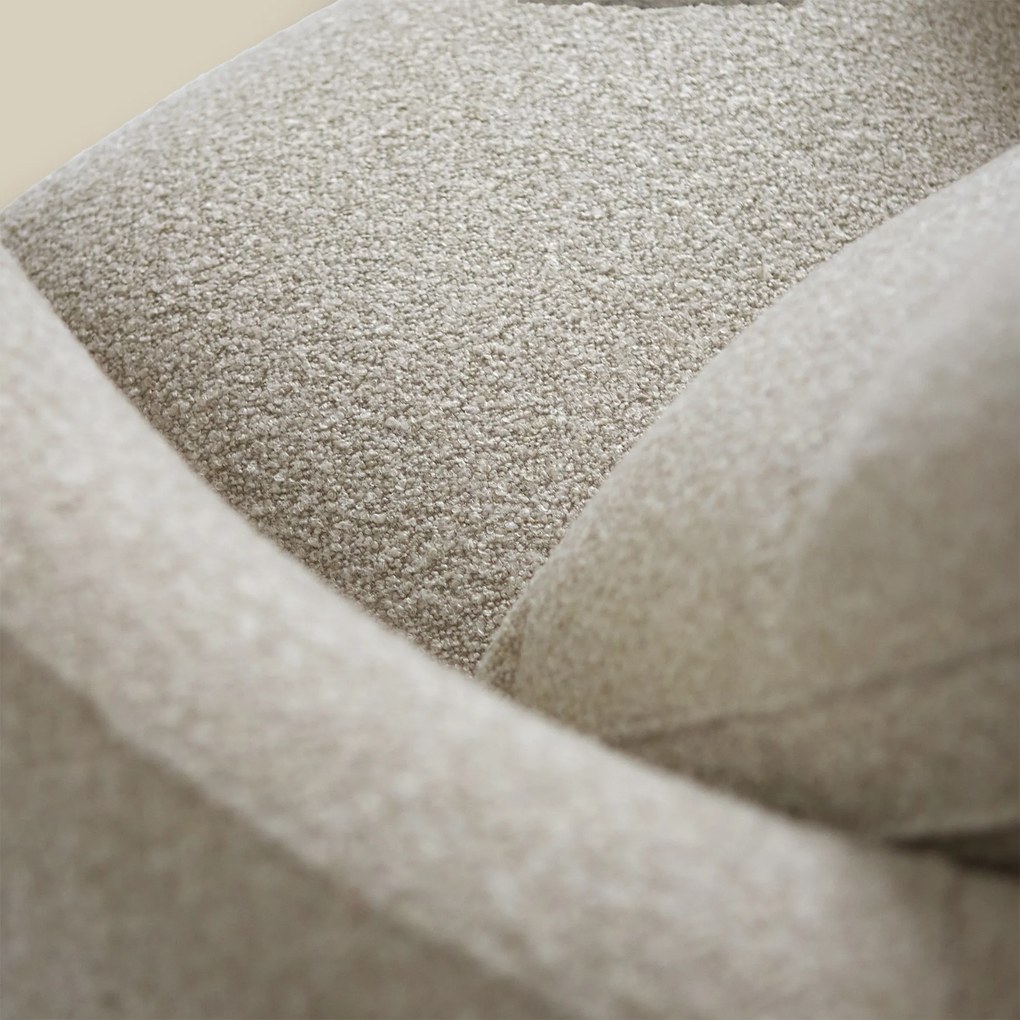 Ronde Fauteuil Beige Stof