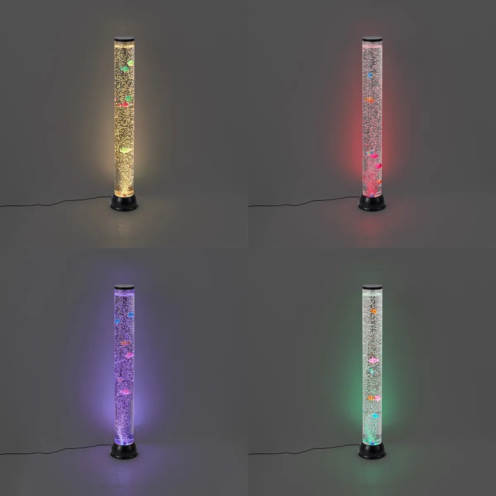 Bubbelbuis zwart 90cm incl. LED RGB - Zoop