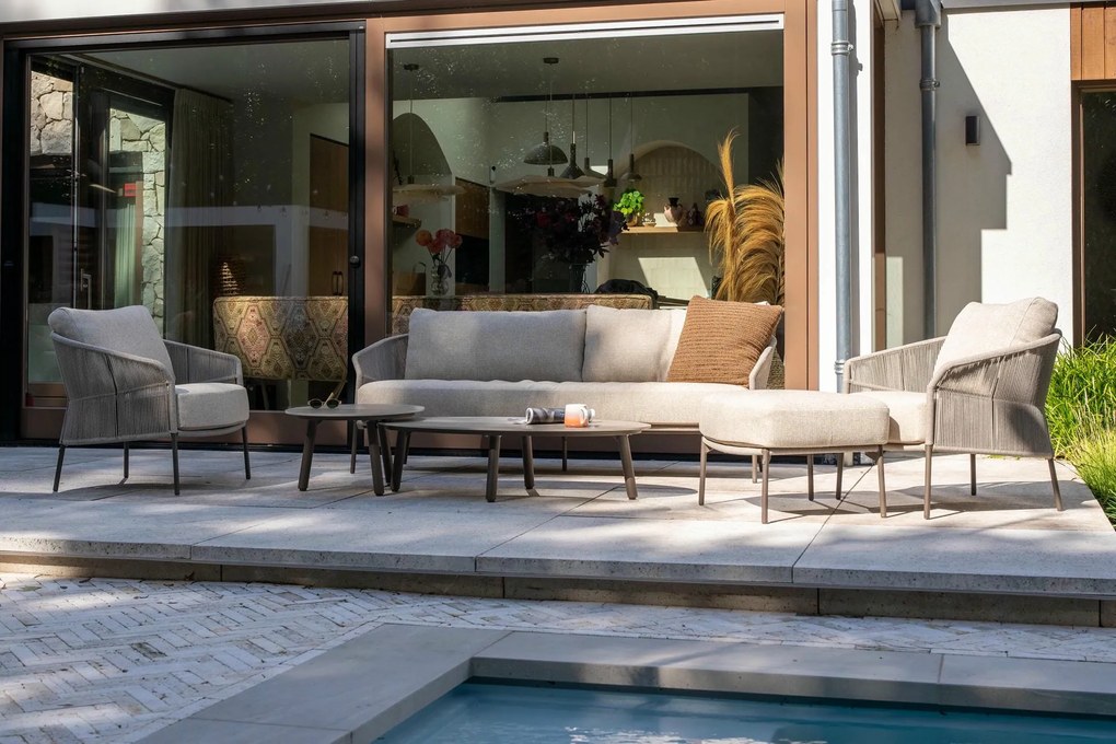 Taste by 4 Seasons Florence 3-zits loungebank terre Loungebank   bruin weerbestendig