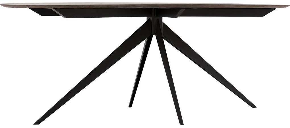 Goossens Excellent Eettafel Uniek, Semi rond 200 x 100 cm