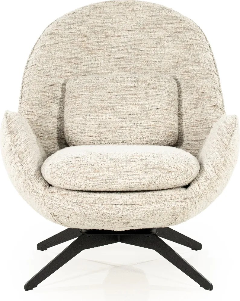 Draaibare Fauteuil Met Voetenbank Beige