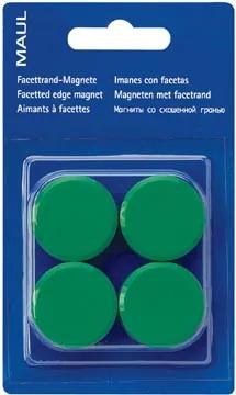Magneet solid, diameter 38 mm, groen, blister van 4 stuks