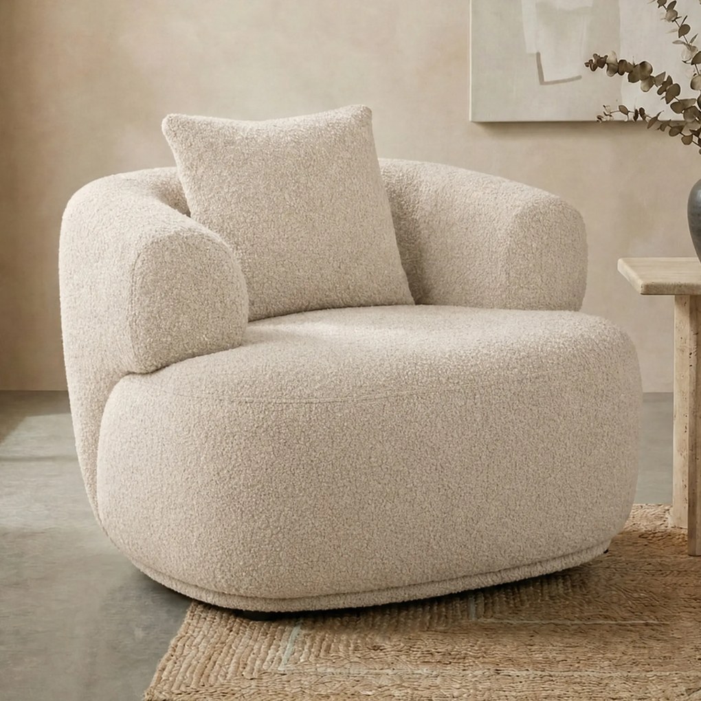 Eenvoudig Fauteuil Beige