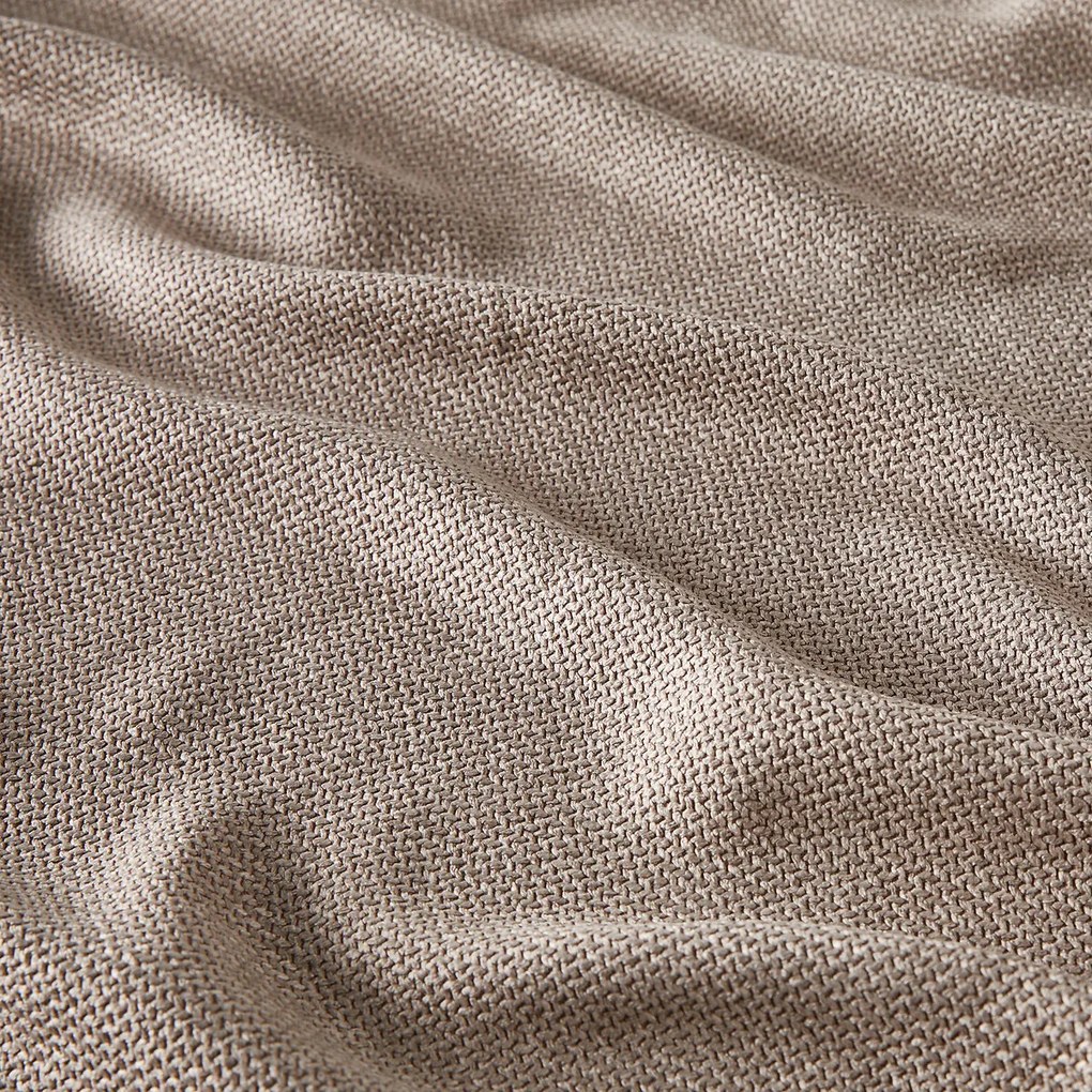 Gordijn met gevlochten afwerking en oogjes Montego