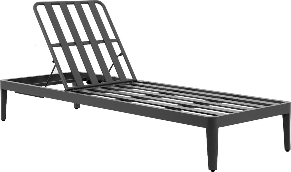 Lifestyle Garden Furniture Mateo Ligbed Met Kussen Antraciet/dark Grey Aluminium Grijs