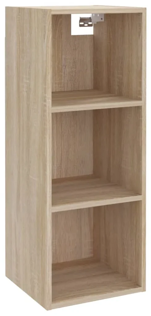 vidaXL Wandkast 32,5x34,5x90 cm bewerkt hout sonoma eikenkleurig