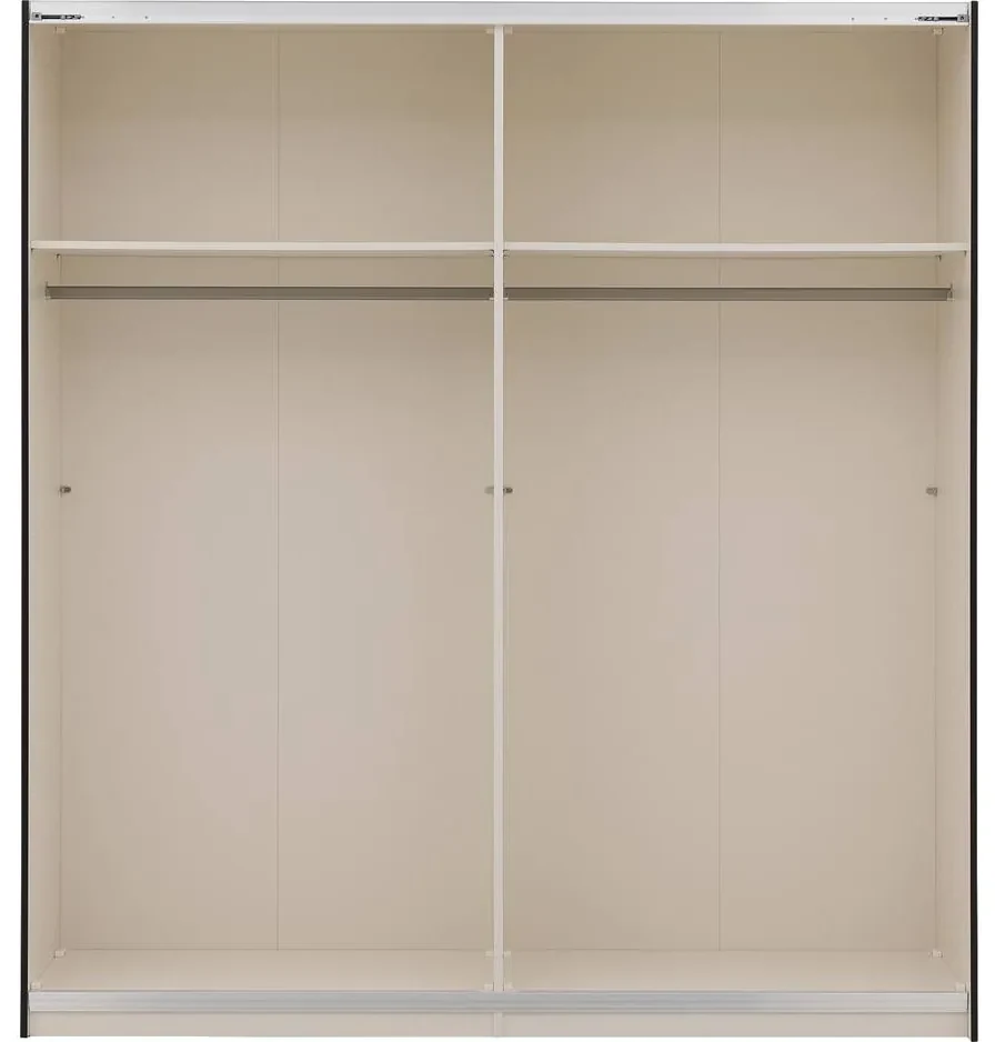 Goossens Kledingkast Easy Storage Sdk, 203 cm breed, 220 cm hoog, 2x 3 paneel glas schuifdeuren