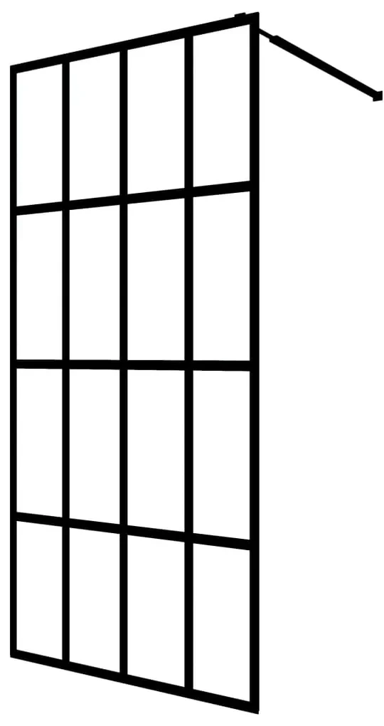 vidaXL Inloopdouchewand 90x195 cm transparant gehard glas