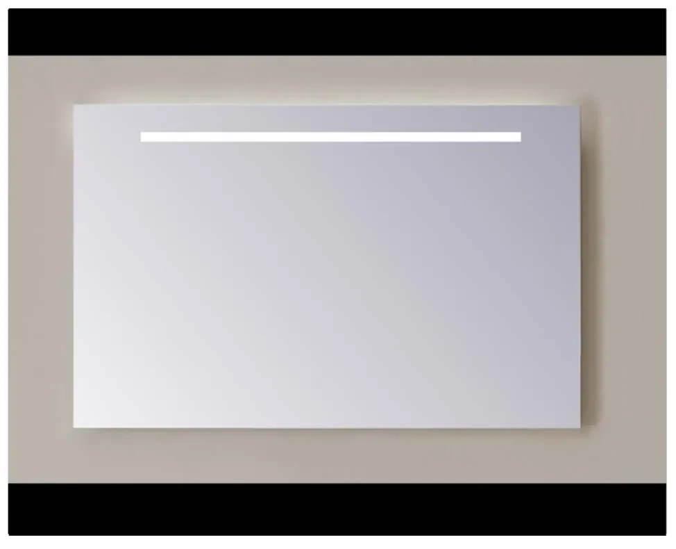 Sanicare Q-mirrors spiegel zonder omlijsting / PP geslepen 70 cm. 1 x horizontale strook met cold white leds