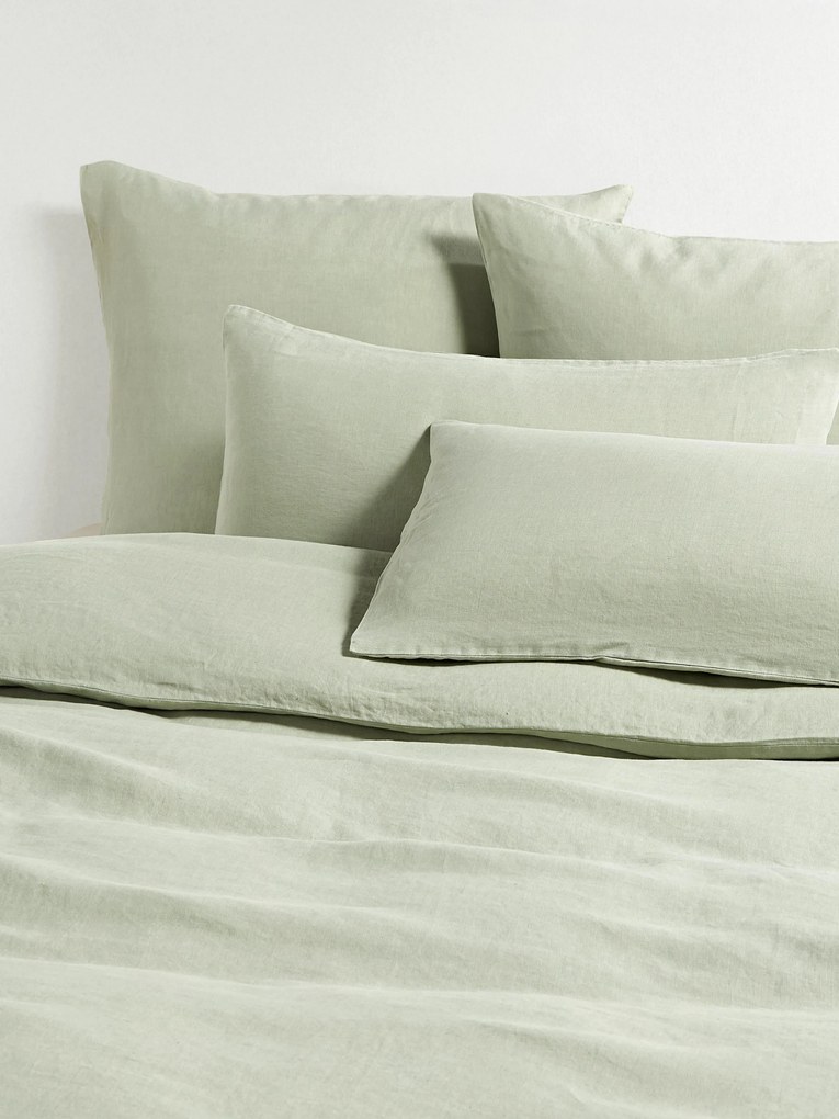 Gewassen linnen dekbedovertrek Airy