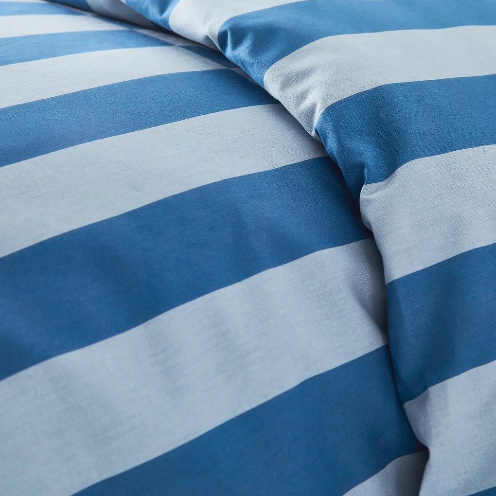 Dekbedovertrek 50% gerecycled katoen, Tabaka blauw