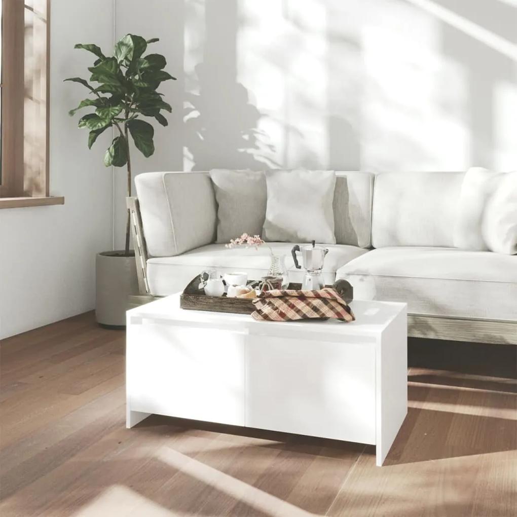 vidaXL Salontafel 90x50x41,5 cm bewerkt hout wit
