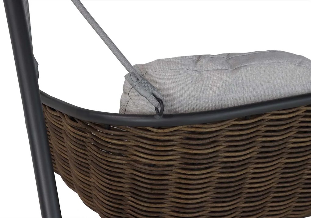 Coco Palm Schommelbank Wicker/Aluminium/Aluminium/wicker Taupe