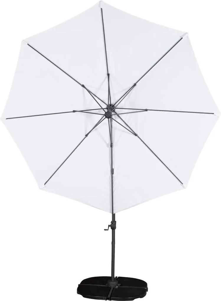 The Outsider Ronde Zweefparasol - Fleur - 3m - Zwart/wit - The Outsider