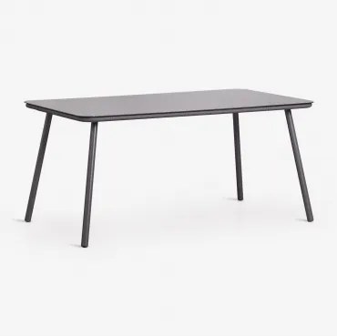 Rechthoekige Eettafel 160x90 Cm In Glas Arhiza Grijs – Grafiet - Sklum