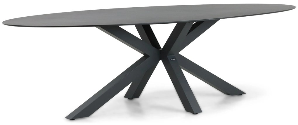 Dining Tuintafel ovaal 280 x 118 cm Grijs Santika Ellisse