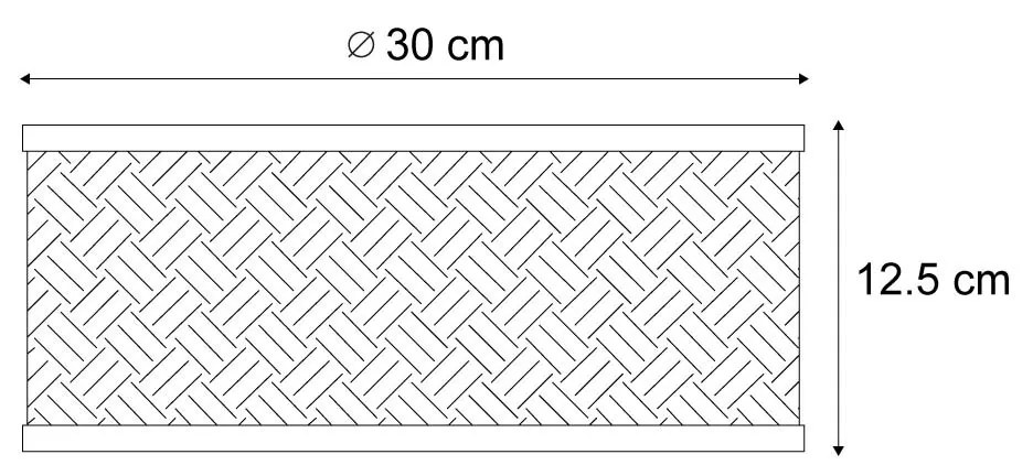 Oosterse plafondlamp bamboe naturel 30cm - Tremmo