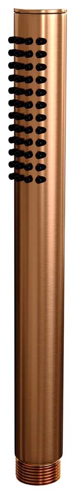Brauer Copper Carving thermostatische badkraan met glijstang en staafhanddouche geborsteld koper PVD