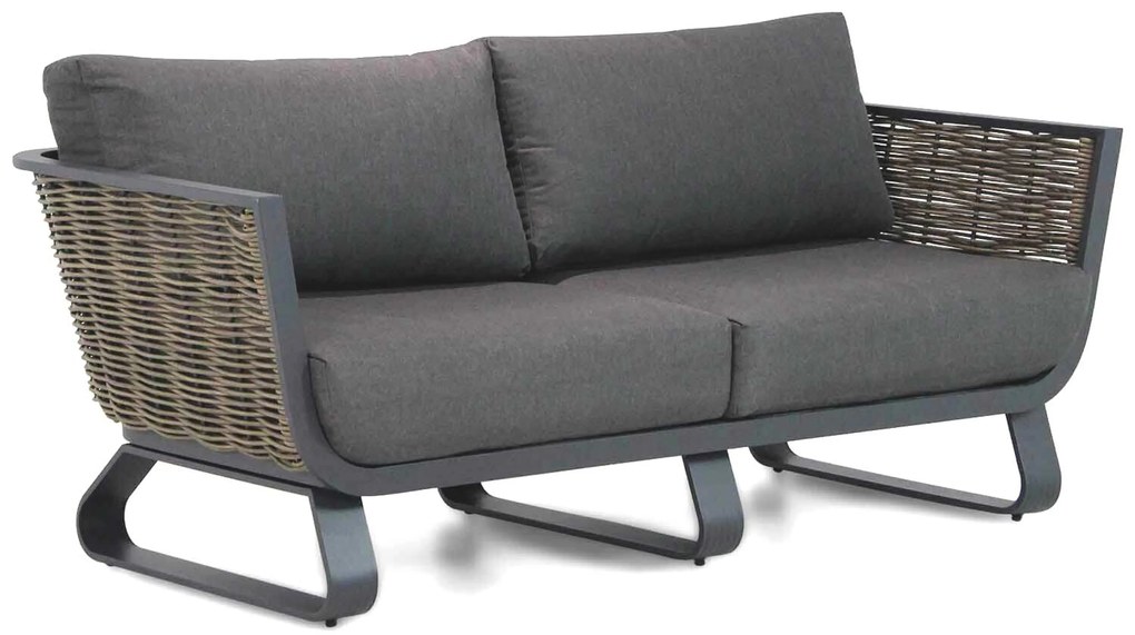 Stoel en Bank Loungeset 4 personen Aluminium/wicker Grijs  Santika Furniture Santika Tika