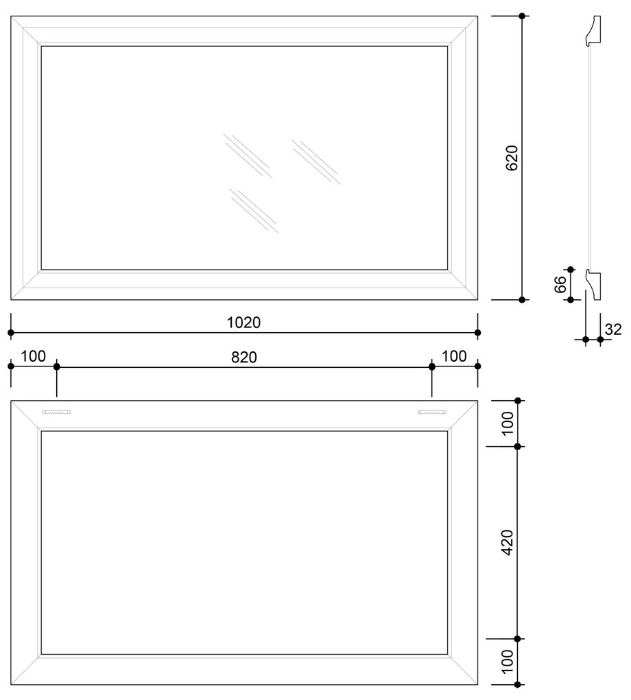 Sapho Ambiente spiegel 62x102cm brons