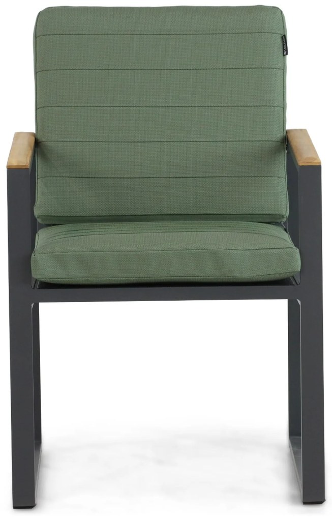 Tuinstoel Aluminium/Teak Grijs-antraciet Lifestyle Garden Furniture Faro