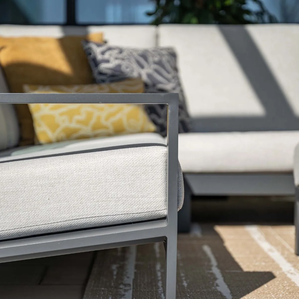 Garden Impressions Coba loungeset 4-delig donker grijs - valley sand