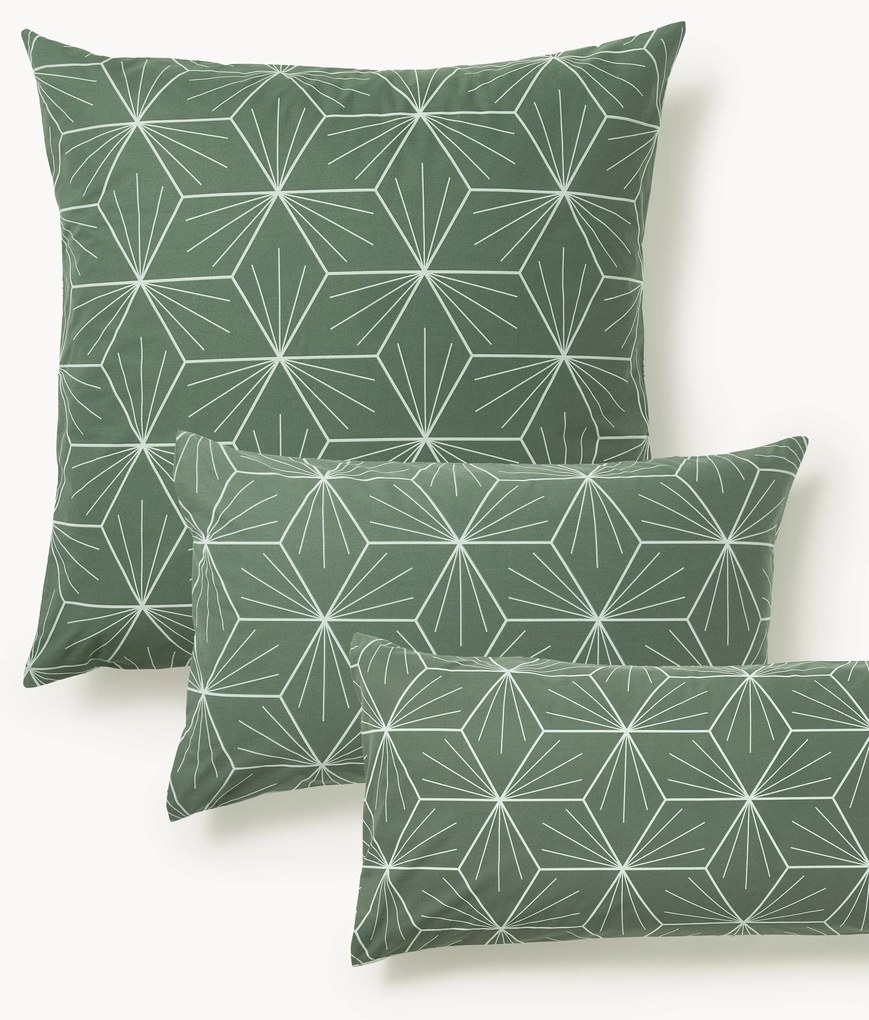 Dubbelzijdige kussenhoes Ilda met geometrische print