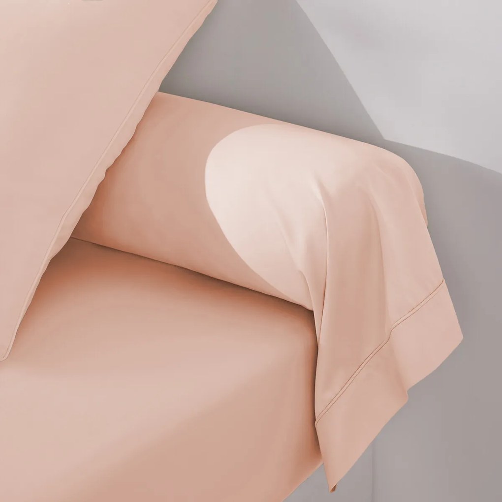 Effen satijnen katoenen bolsterovertrek, 153 draden, Opale