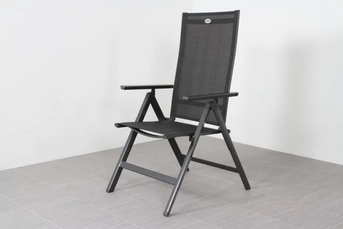 Hartman Napoli/Kings 4-persoons verstelbare tuinset 180x100 cm. - Antraciet