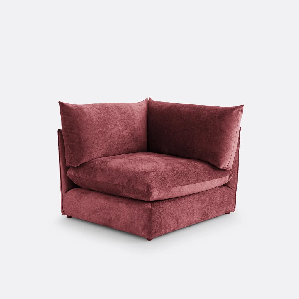 Modulaire bank in getextureerd fluweel, Malo