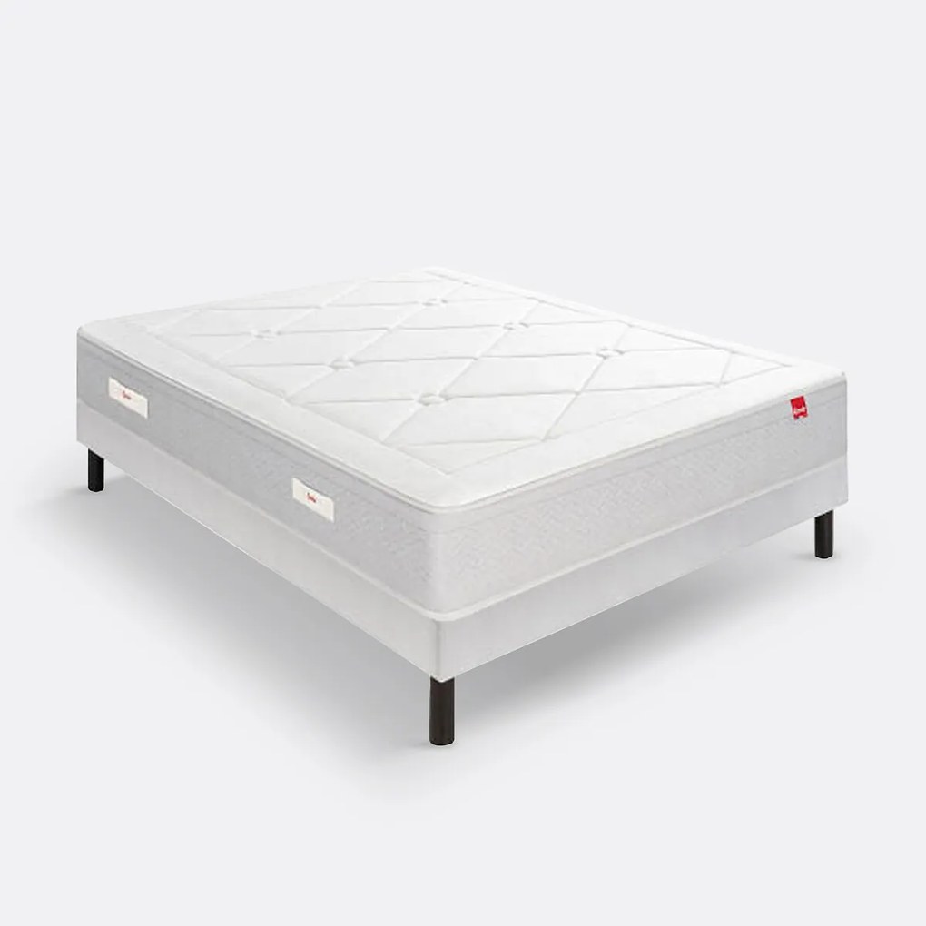 Ensemble matras met veren L'Échappée + lattenbodem