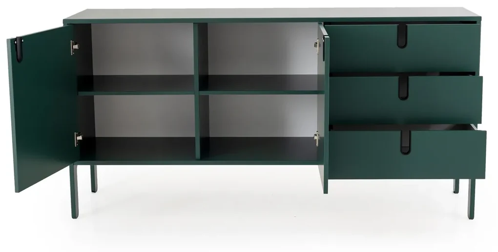 Tenzo Uno Modern Dressoir Met Lades Groen - 171x46x86cm.