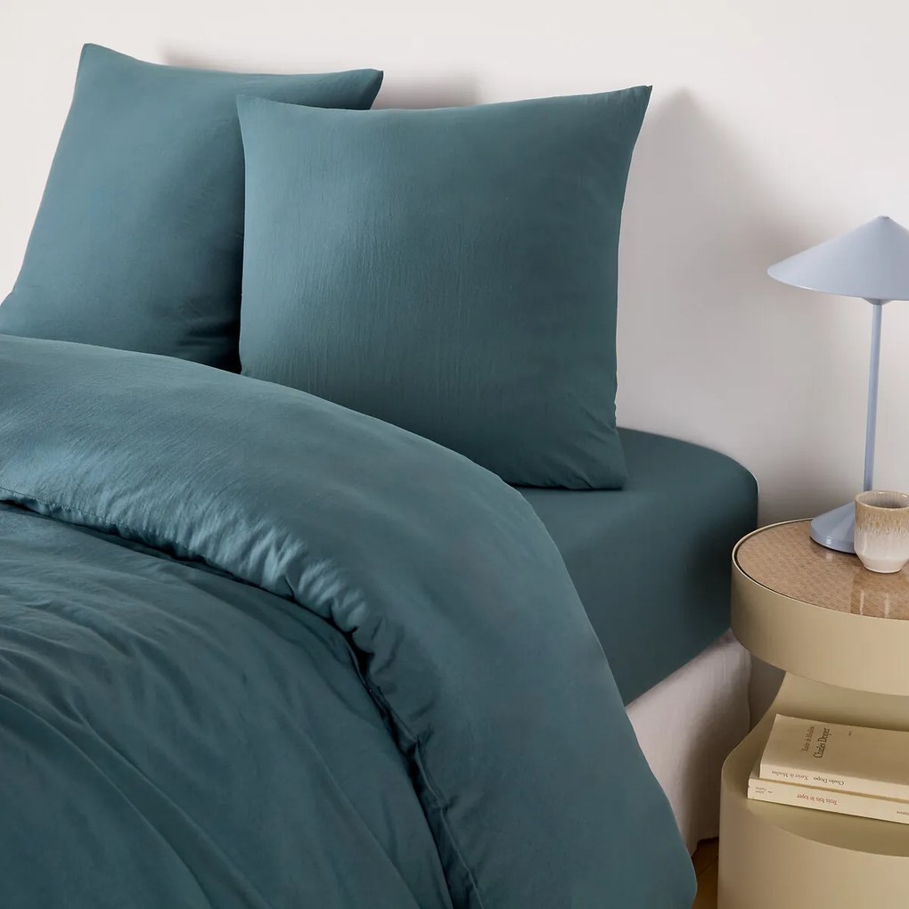 Bedset in gewassen microvezel, recycled polyester