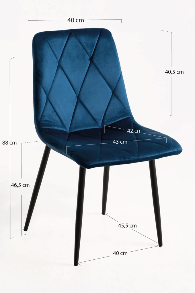 Set 4 Fluwelen Lyke Stoelen