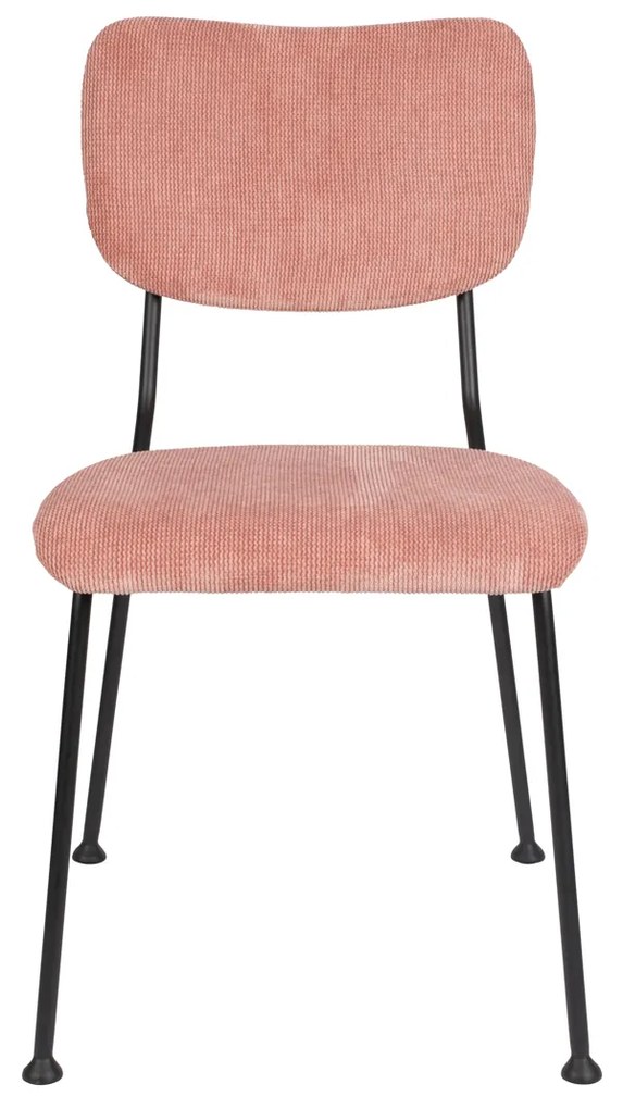 Zuiver Benson Design Eetkamerstoel Roze Stof
