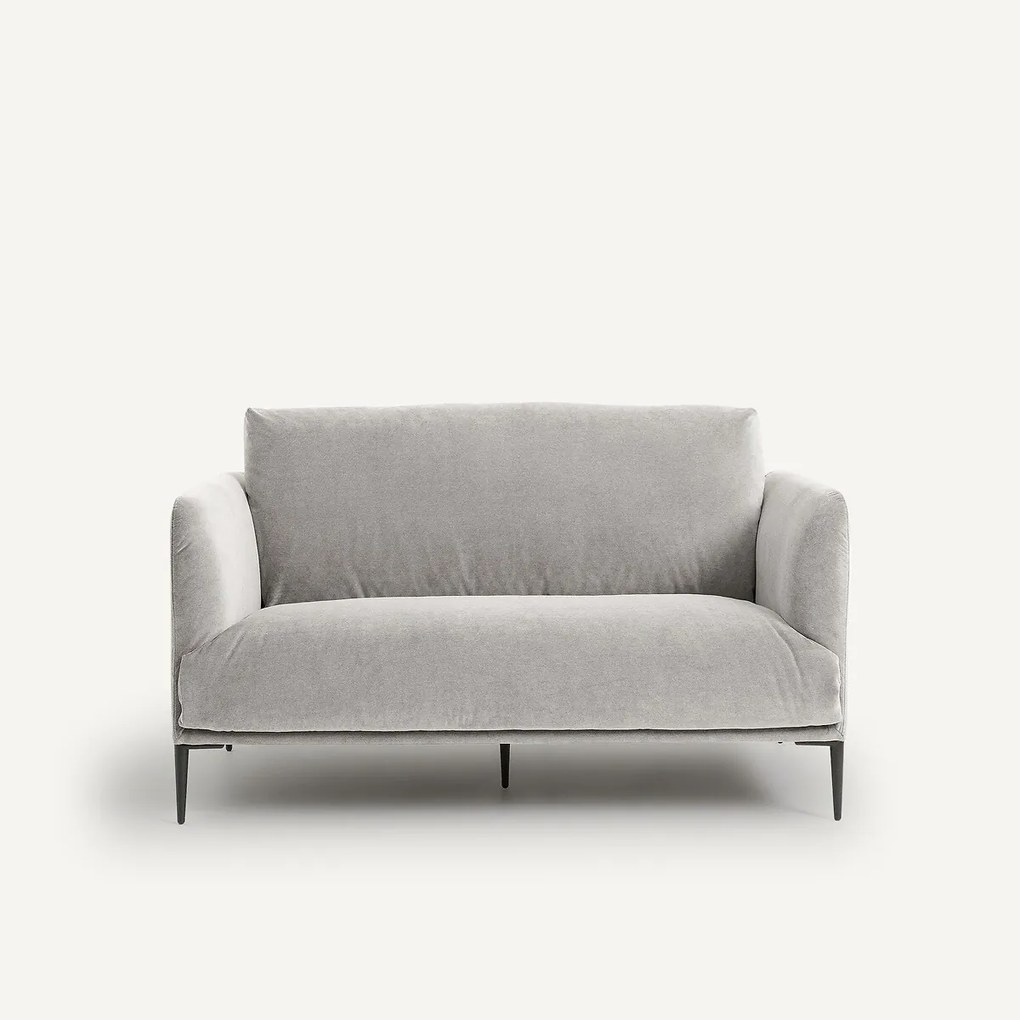 2-zitsbank in stonewashed fluweel Oscar, ontwerp Emmanuel Gallina