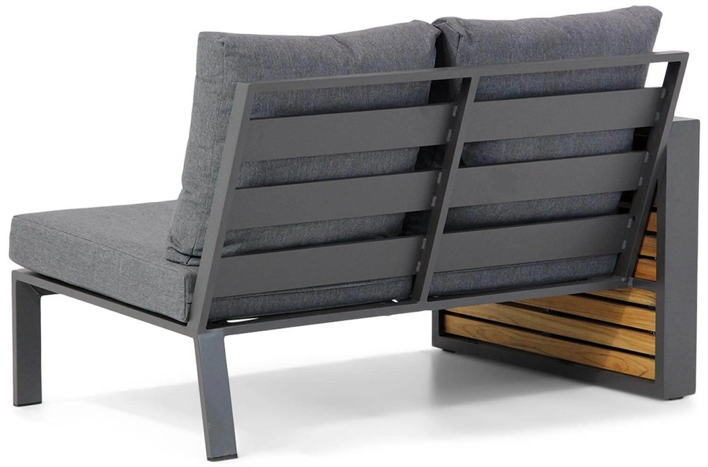 Hoek loungeset 6 personen Aluminium/teak Grijs Lifestyle Garden Furniture Verona/Marietta