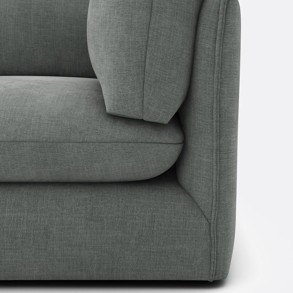 Modulaire 3-zitsbank in gestructureerde stof, Malo