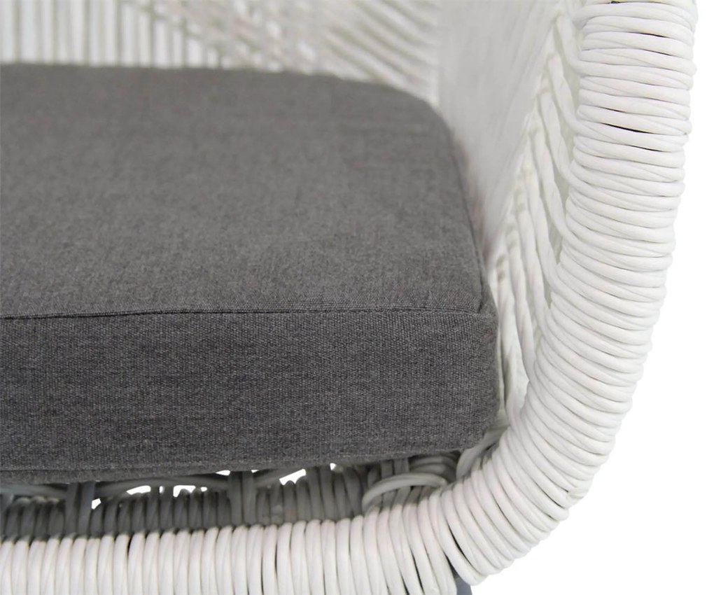 Bistroset 2 personen 70 cm Aluminium/wicker Wit Lifestyle Garden Furniture Advance/Como