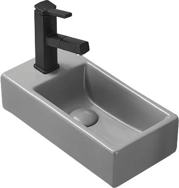 Mexen Inez rechte opzetwastafel 40 x 20 cm, lichtgrijze mat - 21484061R