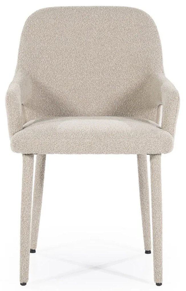 By-Boo Fika Scandinavische Eetkamerstoel Met Armleuning Taupe