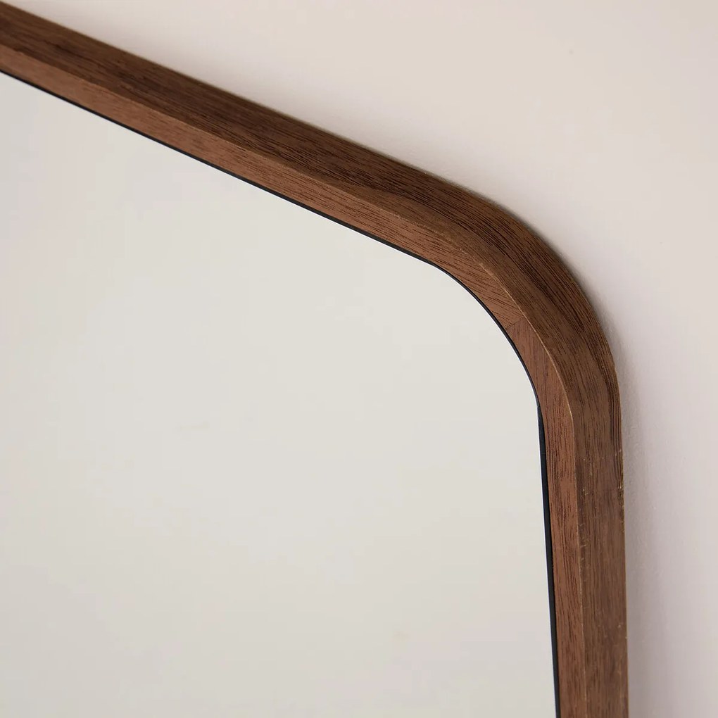 Rechthoekige spiegel, van notenfineer, 60 x 90 cm, IODUS