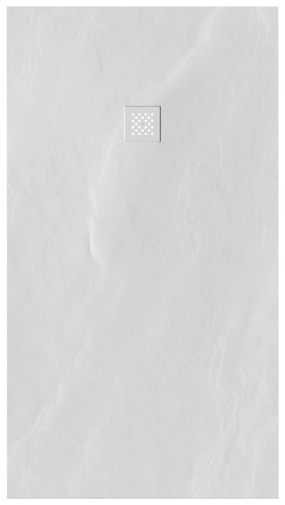 Brauer Asteroid douchevloer 100x180cm mineraalmarmer wit mat