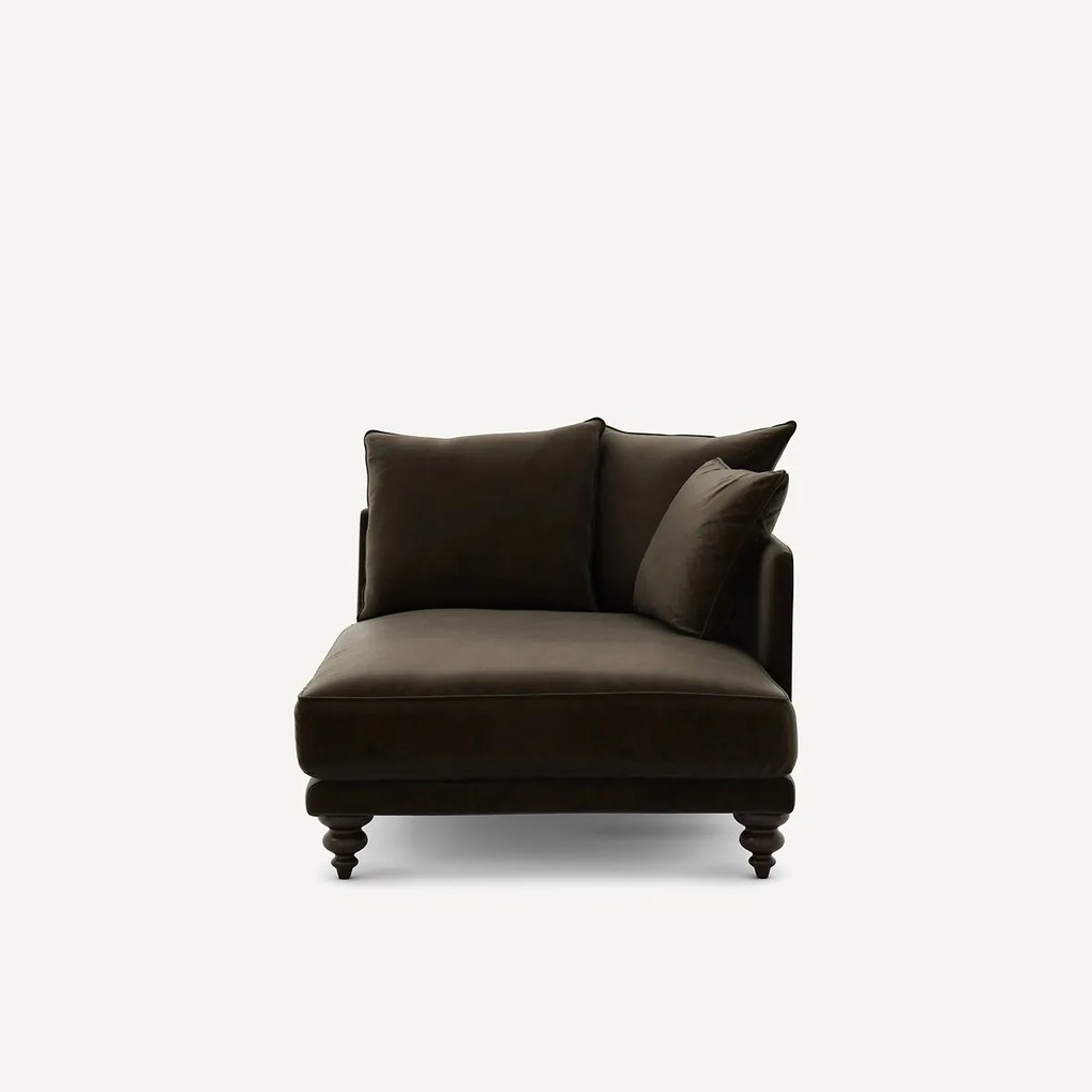 Longchair in fluweel, Lazare