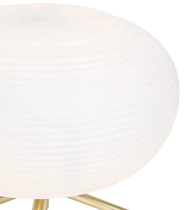 Design tafellamp goud 33 cm met opaal glas - Hero Design E27 rond Binnenverlichting Lamp