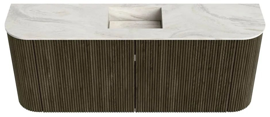 Mondiaz Joya DLux 105cm toiletmeubel ronding links/rechts shadow met wastafel faye midden 1 kraangat ostra