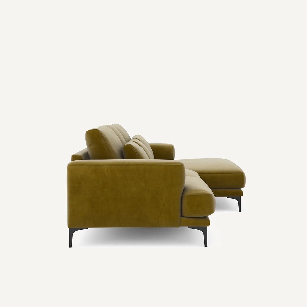 XL hoekbank rechts in fluweel, MARSILE