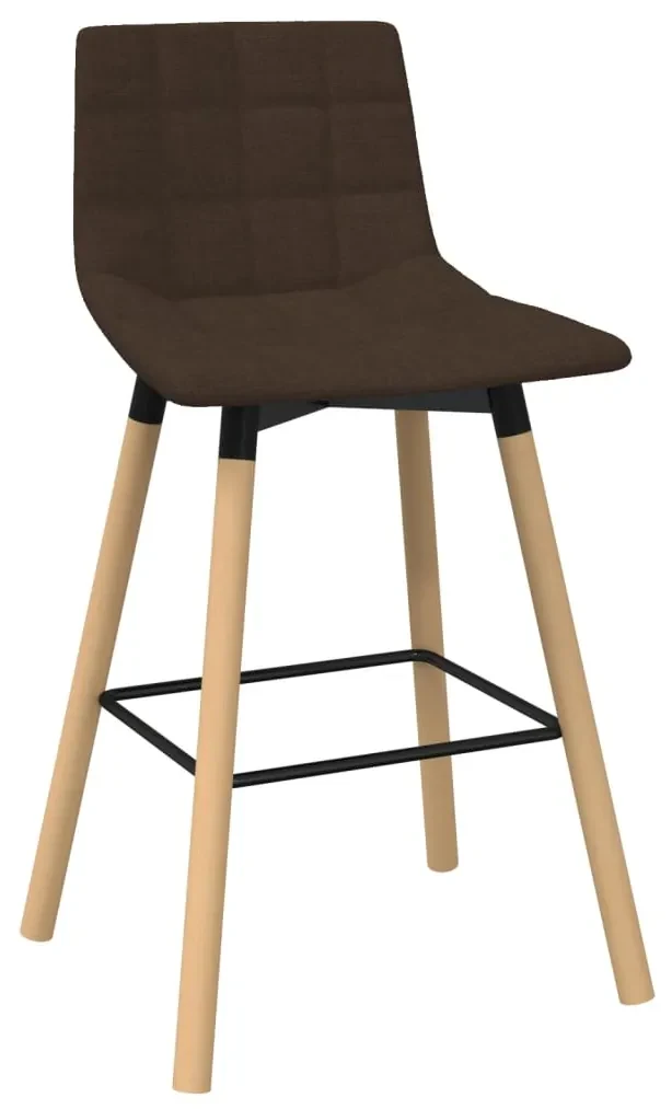 vidaXL Barkruk stof bruin