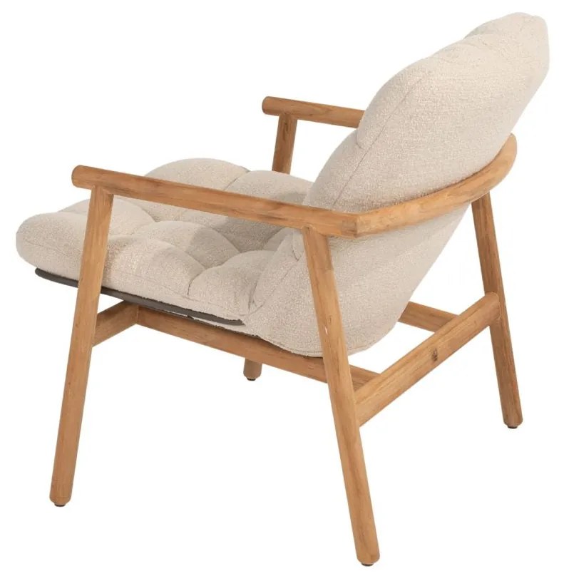 4 Seasons Outdoor Samos loungestoel teak SALE Loungestoel beige weerbestendig